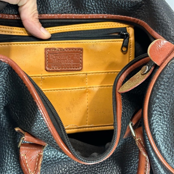 Vtg Dooney & Bourke Lot Of 2 Black/Brown All Weather Satchel Crossbody Leather - Picture 16 of 16
